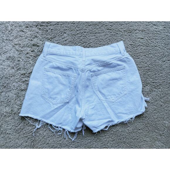 Pistola Relaxed Mid Rise Denim Shorts Raw Hem Le Blanc White 26 Classic Clean - Picture 4 of 5